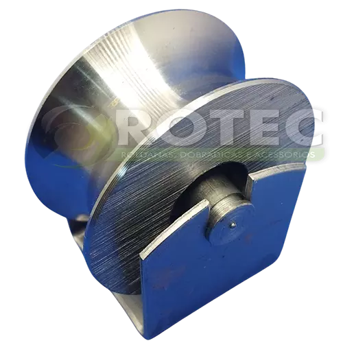 Roldana canal U tubo 1/2" com suporte pressão 