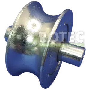 Roldana dois rolamento canal U tubo 3/4'' com pino
