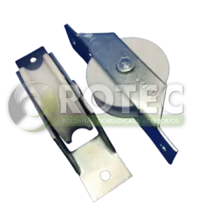 Roldana NYLON canal U ferro 1/2'' com suporte aberto