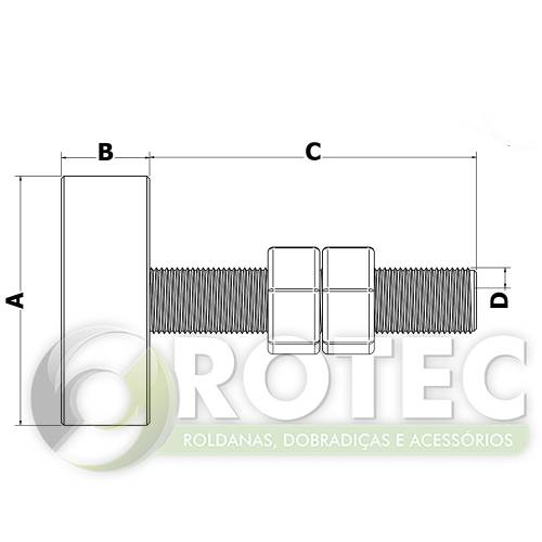 Roldana guia superior com parafuso